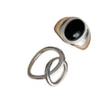 Women's For Personalized Hip Hop Fashion Punk Creative Opening Finger Twin Ring MegaBDM