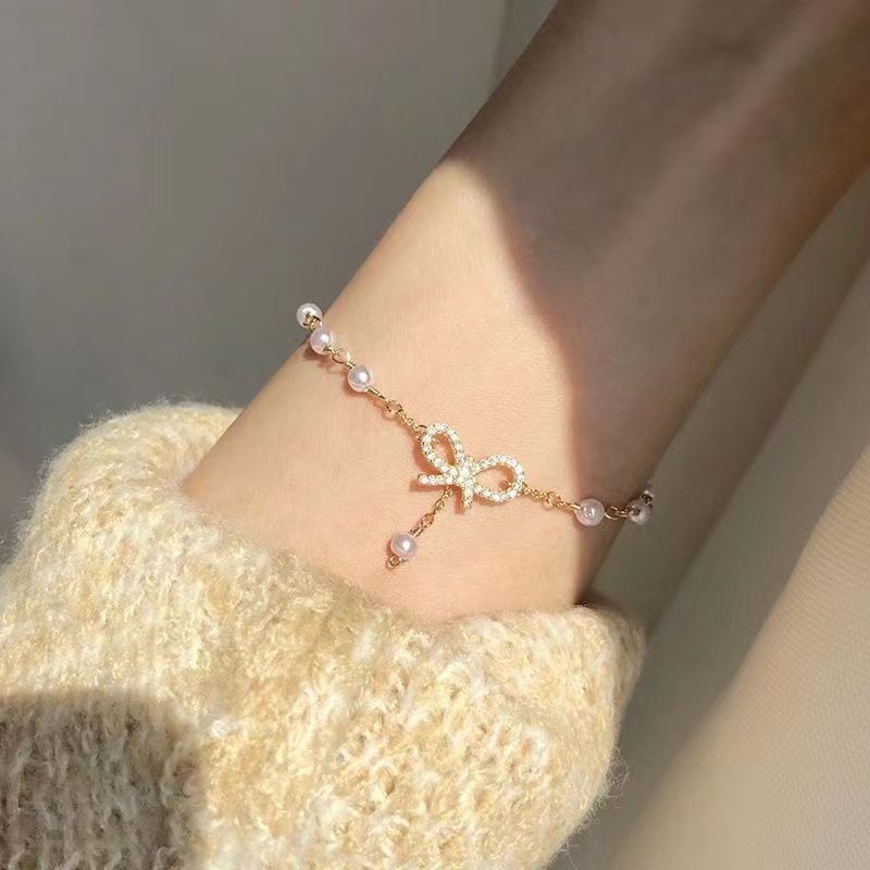 Heart Bow Sweet Simple Design Girlfriend Bracelet MegaBDM