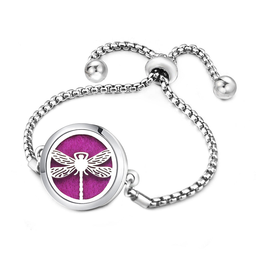 Angel Wings Mosquito Repellent Stainless Steel Essential Oil Perfume Box Bracelet - 19 MegaBDM