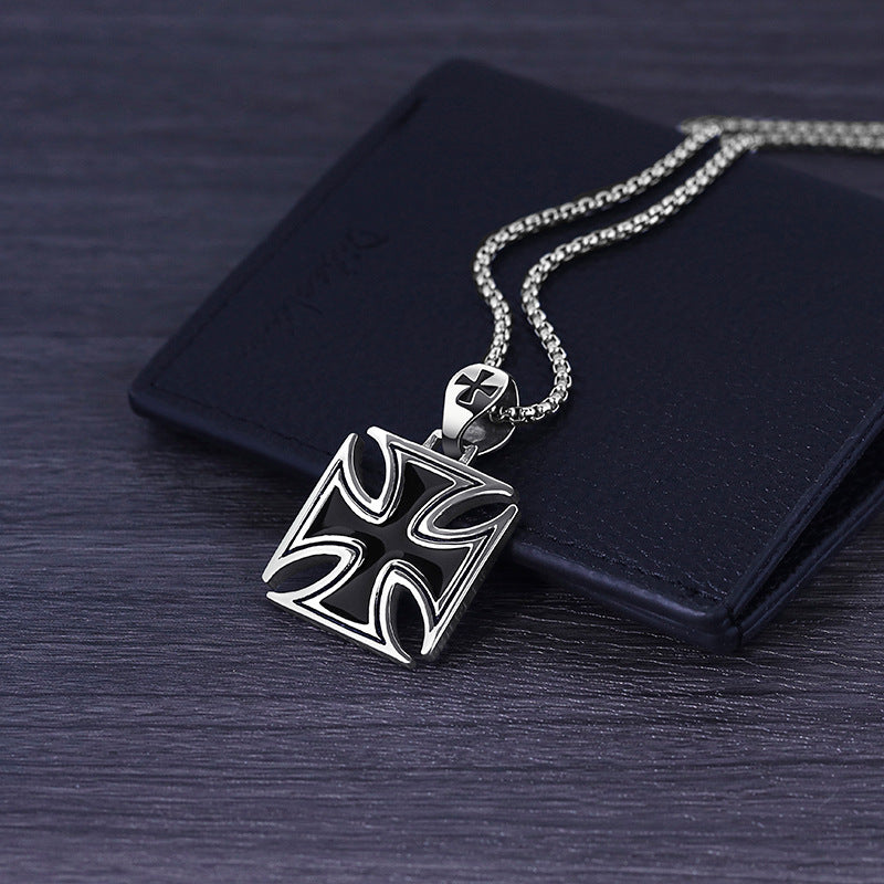 Cool Elegant Unique Alloy Kneeling Cute Pendants - Line Cross [Pendant Necklace] MegaBDM