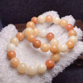 Women's & Men's Flowers Bodhi Pliable Temperament Hand Toy Charcoal Seed Crafts Single Bracelet - Sugar Fried Chestnut 13mm MegaBDM