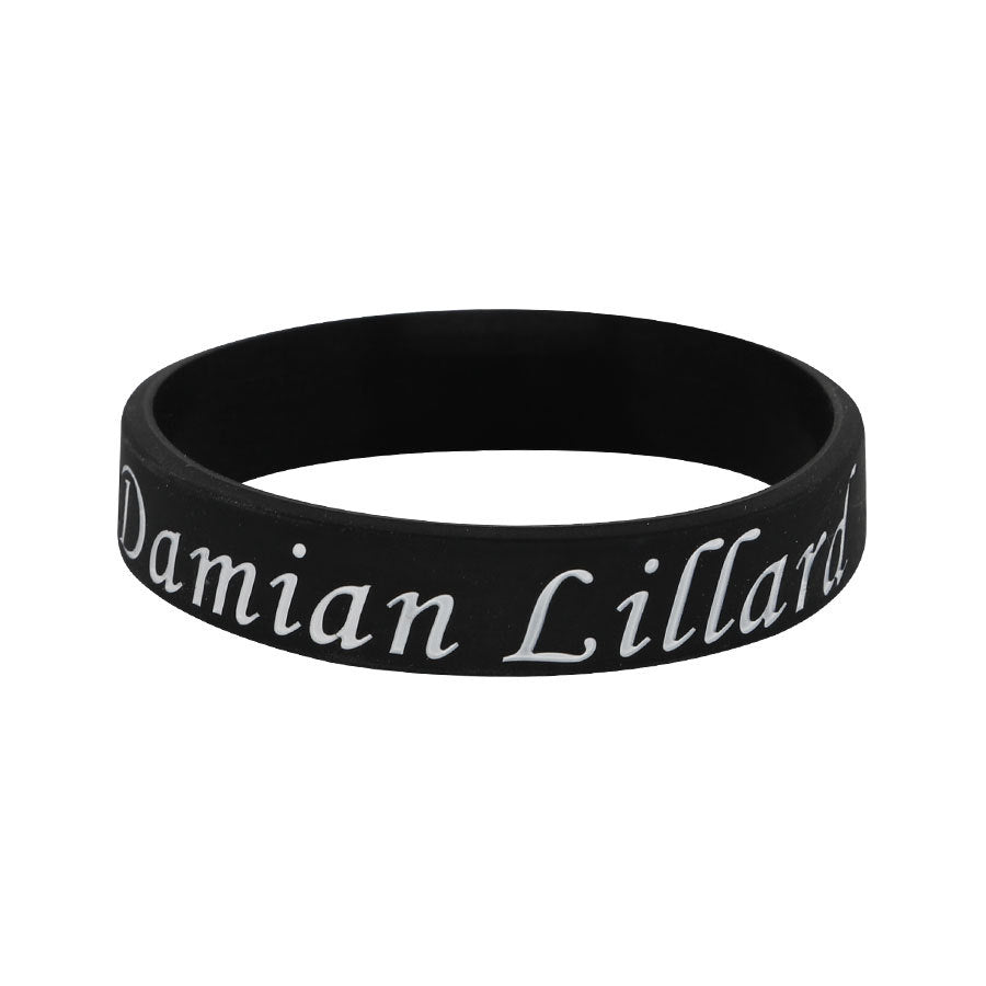 Star Concave Thickened Silicone Kobe James Basketball Bracelet - Lillard-Black MegaBDM