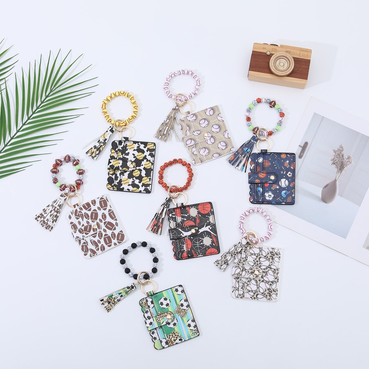 Sports Wooden Bead Card Holder Document Bracelets MegaBDM