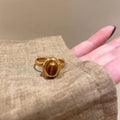Women's Bow Tie Fashion Elegant Graceful Index Finger Light Luxury Minority Ring - A Tiger Eye Ring MegaBDM