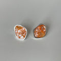 Broken Shell Irregular Ear Female Mild Luxury Retro Earrings - Orange Earrings MegaBDM