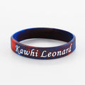 Star Concave Thickened Silicone Kobe James Basketball Bracelet - Leonard Blue-Red Mixed Color MegaBDM