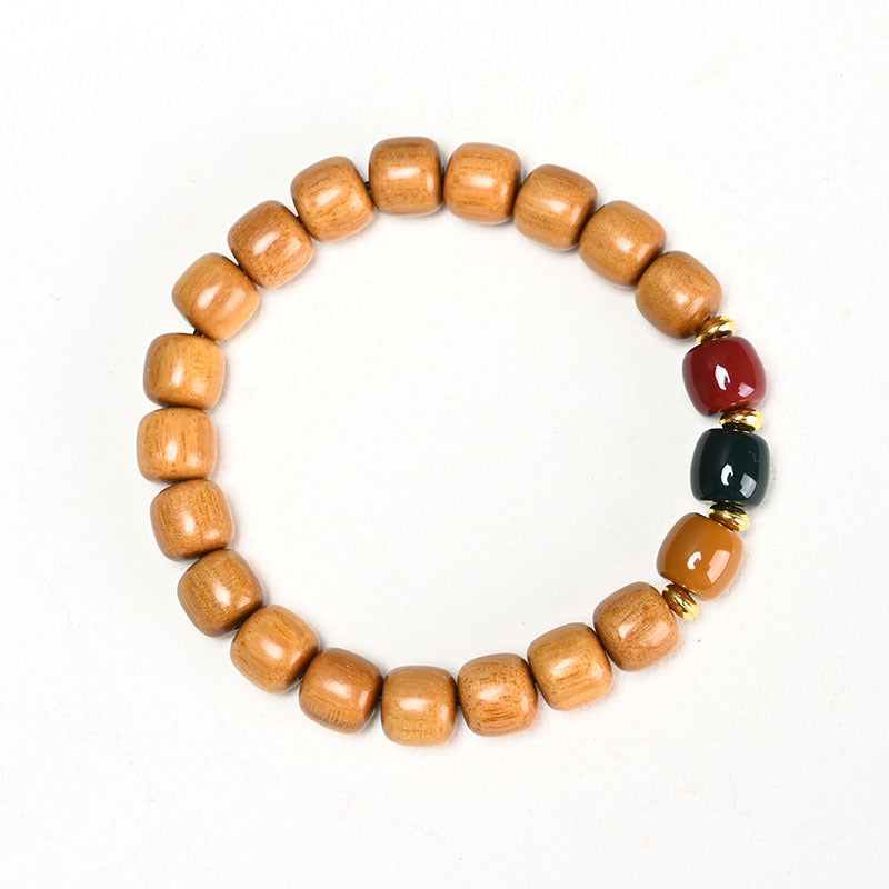 Women's & Men's Sandalwood Beads Rosary Couple Models Like Bracelets - Dongjia Sandalwood 8mm Three Colors Old-Styled Bead MegaBDM