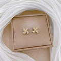 Design Rotating Bauhinia Zircon Flower Gas Clavicle Chain Necklace - E0002 --- Gold --- 1 MegaBDM