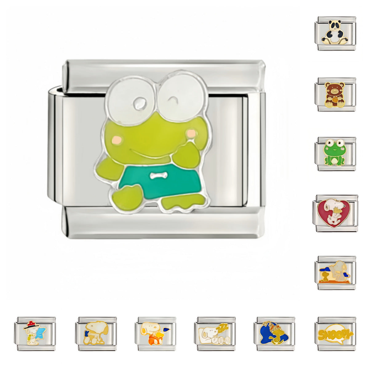 Welding Pattern Oil Dripping Cartoon Italian Bracelets MegaBDM