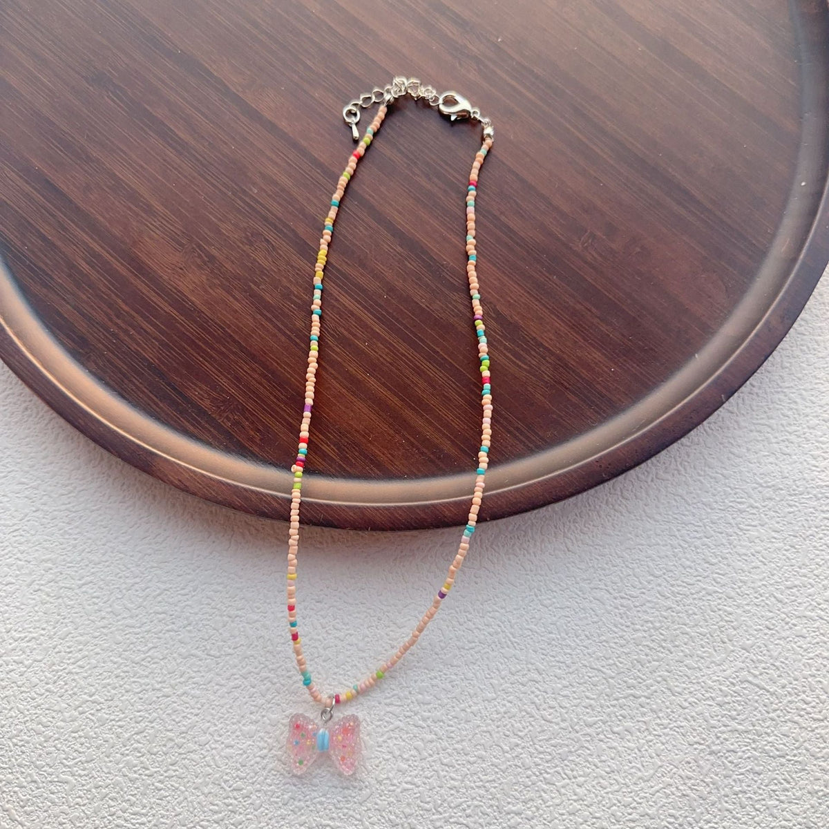 Beaded For Cartoon Cute Bowknot Clavicle Chain Necklace - Bow MegaBDM