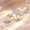 Women's Inlaid Natural Shell Light Luxury Sense Versatile Niche Stud Earrings MegaBDM