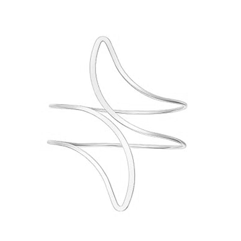 Graceful Fashion Leaf Beautiful Flowers Armband Bracelets - Silver Crescent Armband MegaBDM