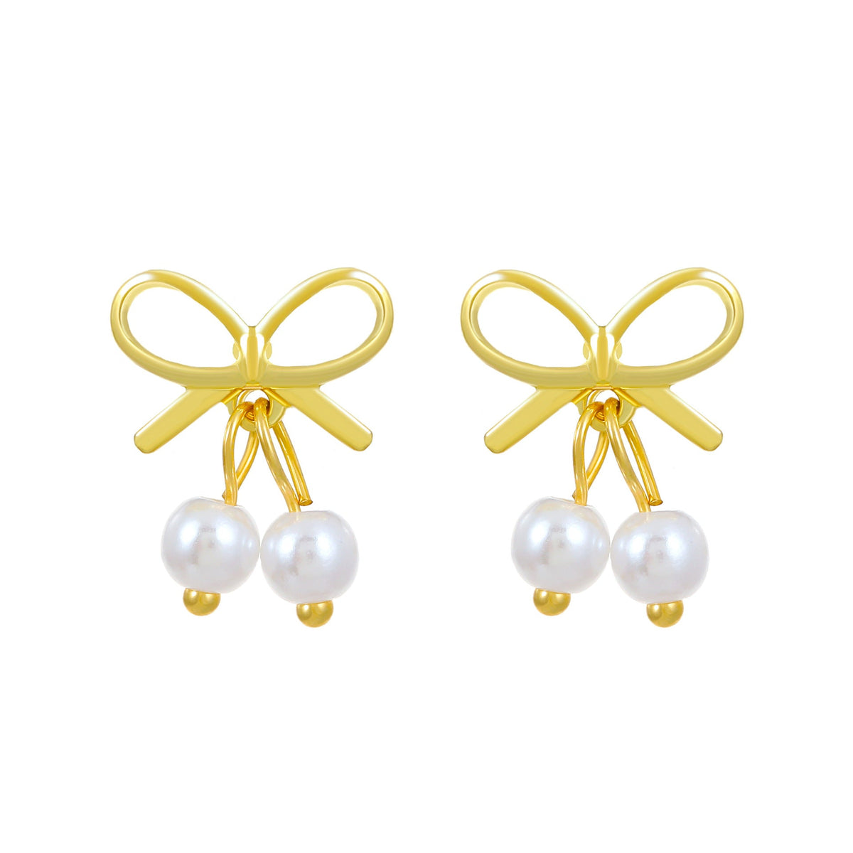 Women's Pearl For French Entry Lux Butterfly Earrings - Light KC Gold X912 MegaBDM