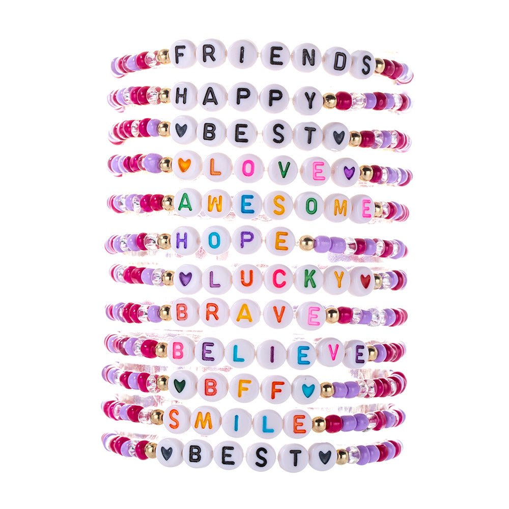 Purplish Red Friendship Bohemian Handmade Beaded Bracelets - ZJ16343 MegaBDM