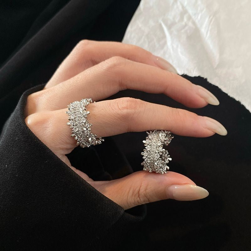Female Niche Design Combination Sweet Cool Simple Ring - Irregular Ring [One]] MegaBDM