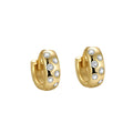 Women's Sterling Sier Zircon Fashion Ear Punk Earrings - Erh270 Gold Plated / 925 Silver MegaBDM
