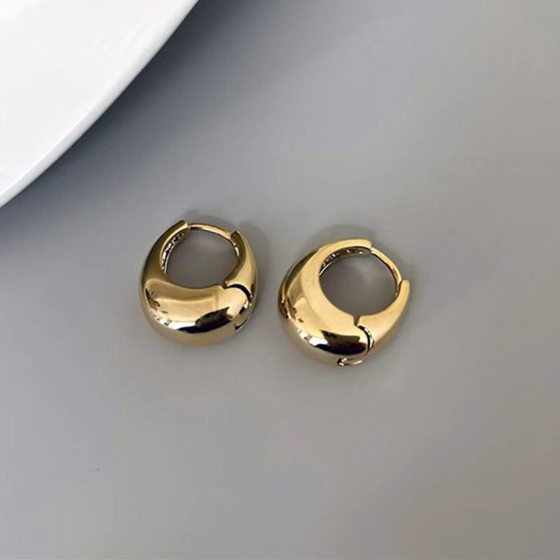 Metal Scenery Surface Fashion Temperament Commute Earrings - Gold Ek3814 MegaBDM