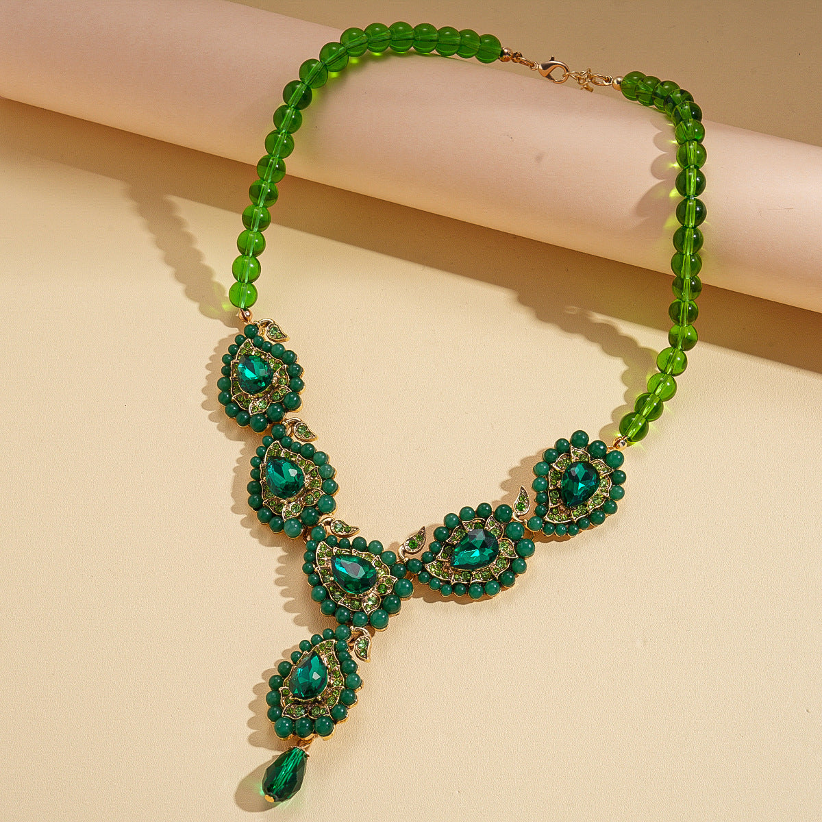 Clavicle Chain Temperament Trend Retro Easy Necklaces - 7# Necklace-Green MegaBDM