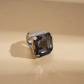 Rose Flower Love Pearl Light Luxury High Sense Ring - 64# Ring-Environmental Protection-Silver-Black