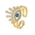 Eye Open Fashion Personality Hip Hop Ring - Gold 7 / Adjustable Opening MegaBDM