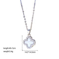 Women's Micro Inlaid Zircon Sun Star Moon Zodiac Clavicle Necklace - [Xkn8108] Black and White Double-Sided Clover Necklace Just Color MegaBDM