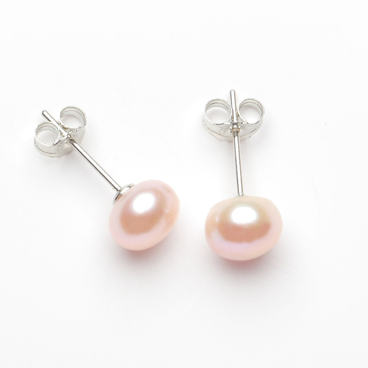 Korean Style High-grade Cold Elegant Natural Freshwater Earrings - E-093-8-9mm Pink MegaBDM