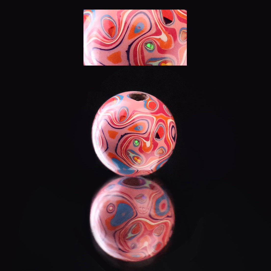 Paint Beads Opal Loose Wooden Beaded Rosewood Embryo Single Bracelets - 8mm Boutique Opal-10 MegaBDM