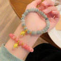 Fresh Optimized Gray Jade Cute Lucky Cat Bracelet MegaBDM