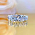 High Carbon Zircon Twin Female Style Sweet Rings MegaBDM