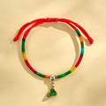 Children's Dragon Boat Festival Colorful Rope Hand-woven Small Bracelets - 75# One Pass Green Zongzi MegaBDM