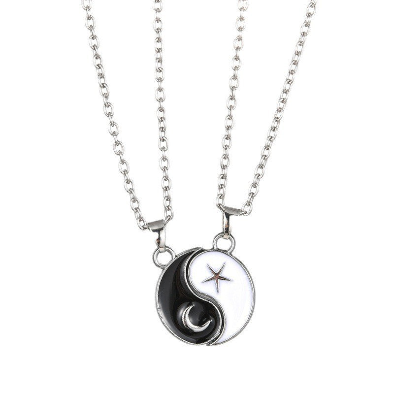 Popular Sun Moon Lovers Appetizer Stitching Necklace - 3050 MegaBDM