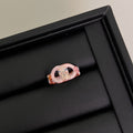 Children's High-grade Design Dripping Oil Open Stacked Band Special Multicolor Ring - Pink Openwork Lamb MegaBDM