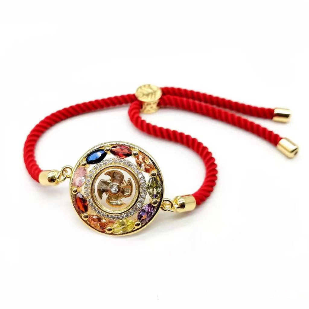 Thailand Rotating Windmill Travel Rainbow Plum Pendants MegaBDM