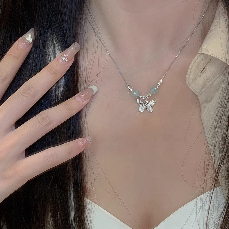 Women's Sier Light Luxury High-grade Design Clavicle Necklaces - XL0466 MegaBDM