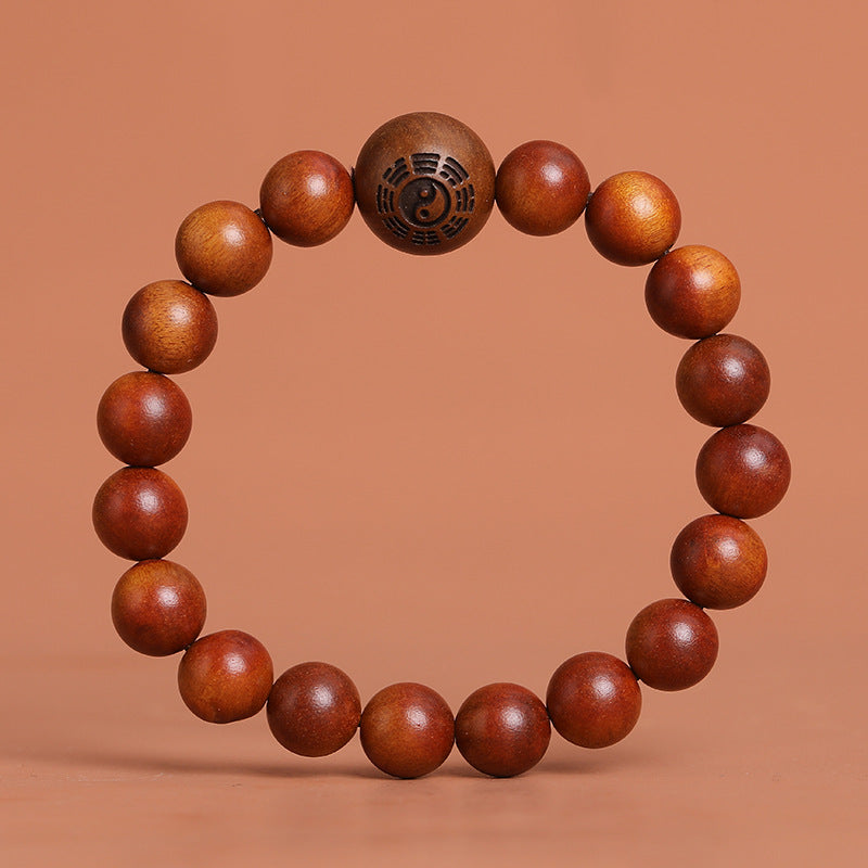 Women's & Men's Jujube Tree Carving Crafts Buddha Prayer Beads First Single Bracelet - Lightning Strike Jujube Tree Eight Diagrams Beads Bracelet / 1.0 MegaBDM