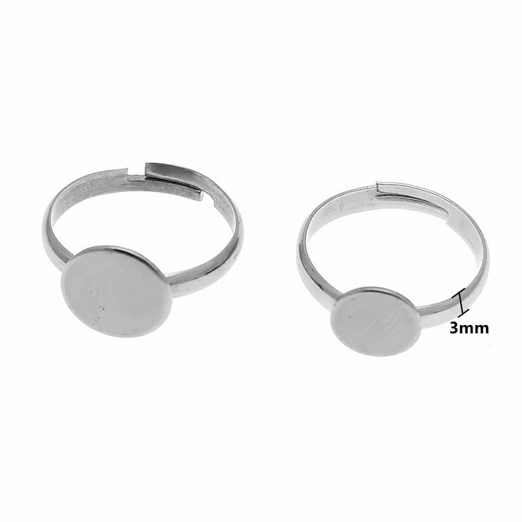Steel Welding Wafer Adult Adjustable Stick Ring - Steel Color Adult Style Ring Inner 17mm / Wafer 5mm MegaBDM