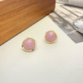 Women's Retro Blooming Acrylic Curved For Simple Stud Earrings - 78# MegaBDM