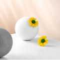 Cute Little Daisy Ear Temperament Live Streaming Stud Earrings - Lemon Yellow MegaBDM