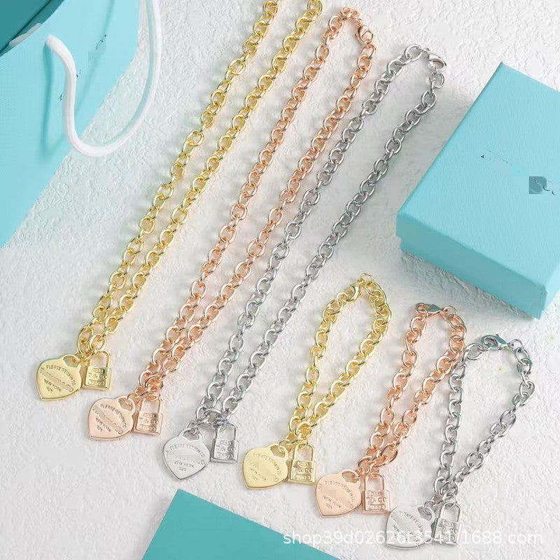 Heart Shaped Love Simple Fashion Classic Enamel Necklace MegaBDM