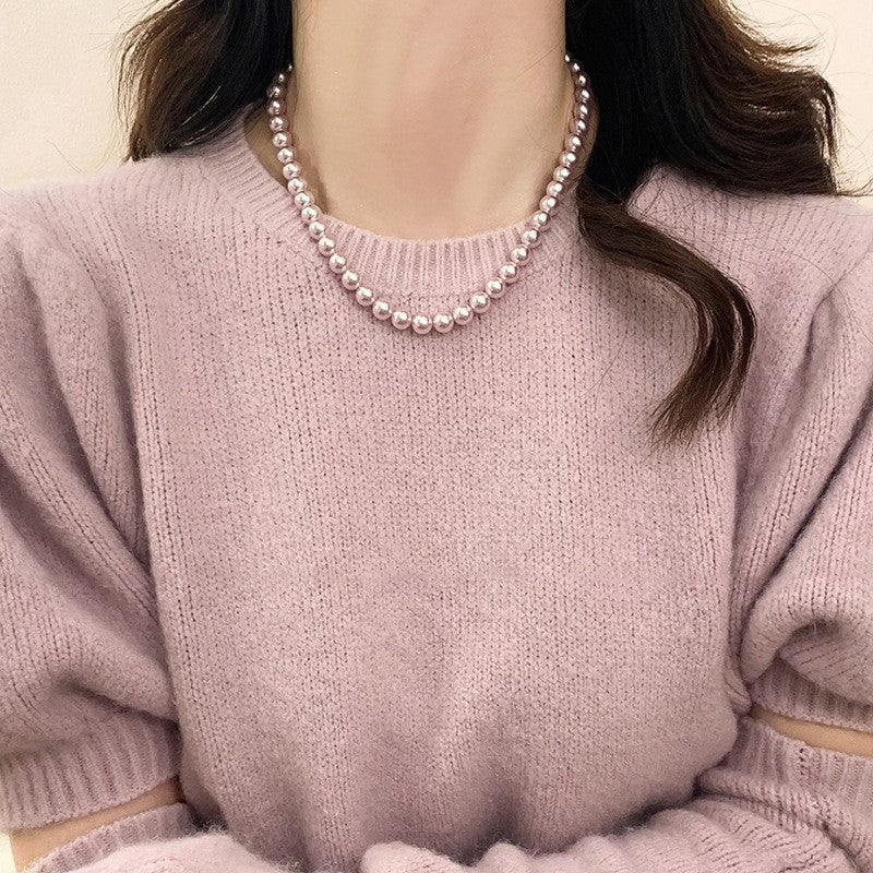 Women's Special Interest Light Luxury High-grade Temperament Necklaces - Manta Rose 8mm Necklace [Yuanbao Knot]] MegaBDM