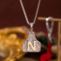 Women's Fashion English Letters Electroplated Copper For Design Personalized Clavicle Necklace - Silver N MegaBDM