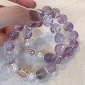 Dreamy Purple Faux Crystal Pink Glazed Bracelet MegaBDM
