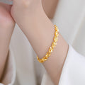 Niche Alluvial Gold Four-leaf Clover Copper Plated No Bracelet MegaBDM