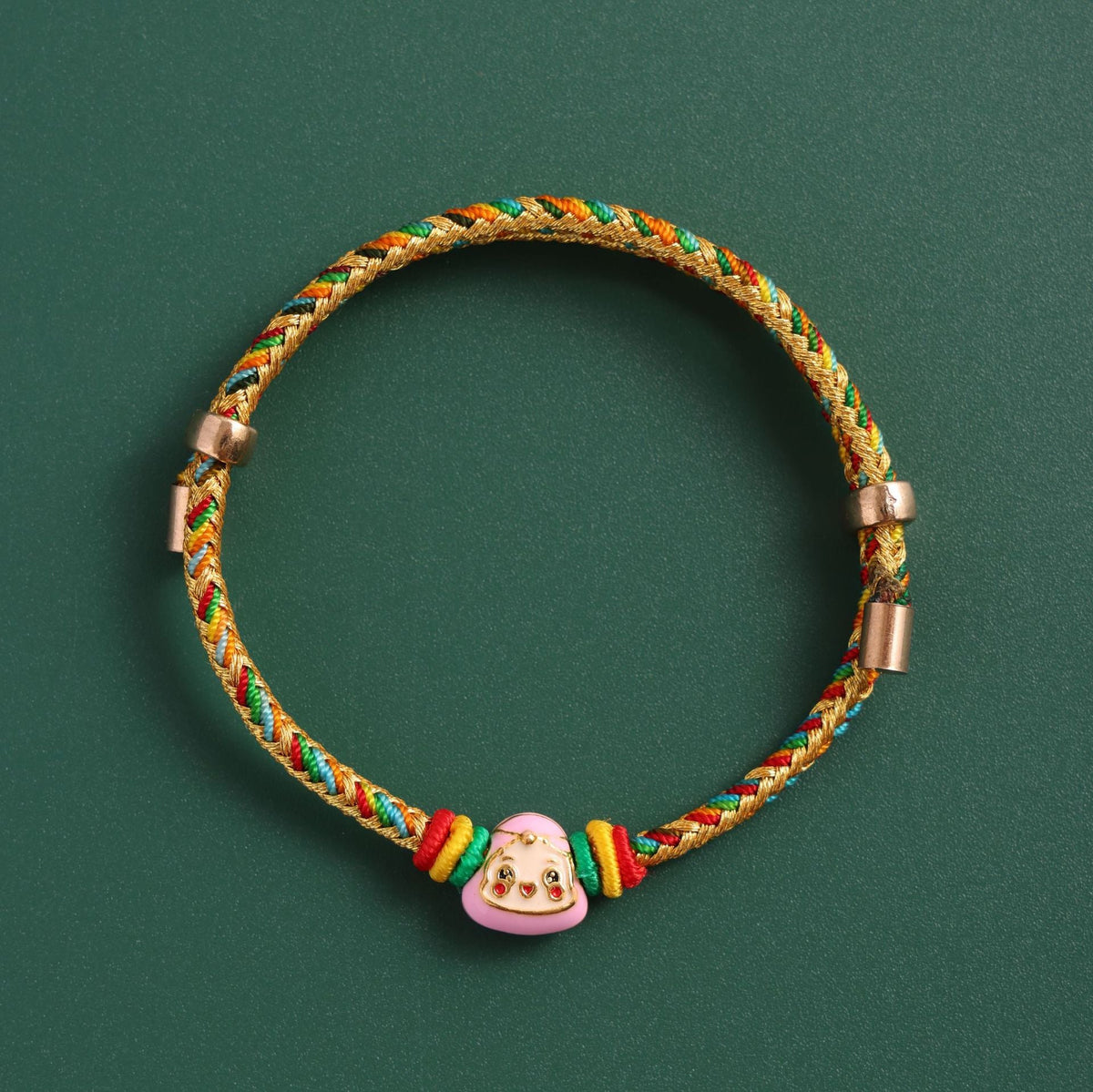 Festival Colorful Rope Handmade Braided Wire Bracelets - Colorful Ropes Single Pink MegaBDM