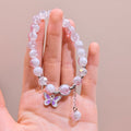 Unicorn Special Interest Light Luxury Simple Teenage Bracelet - Gradient Pink Purple Butterfly Bracelet MegaBDM