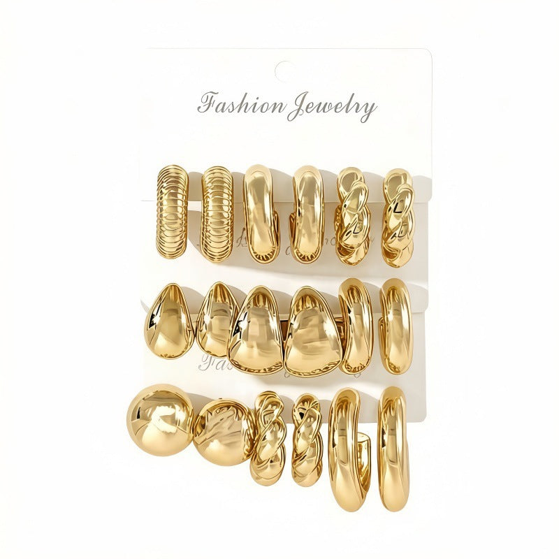 Women's High-grade Gold Fabulous Personality Creative Twist Earrings - Gold MegaBDM