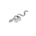 Men's Long Cool Handsome Serpentine Punk Snake-shaped Animal Retro Rings - No. 1 Silver / Adjustable Opening MegaBDM