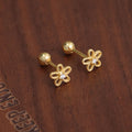 Female Screw Tightening Buckle Design Sense Stud Earrings - ED-237 Yellow Gold MegaBDM