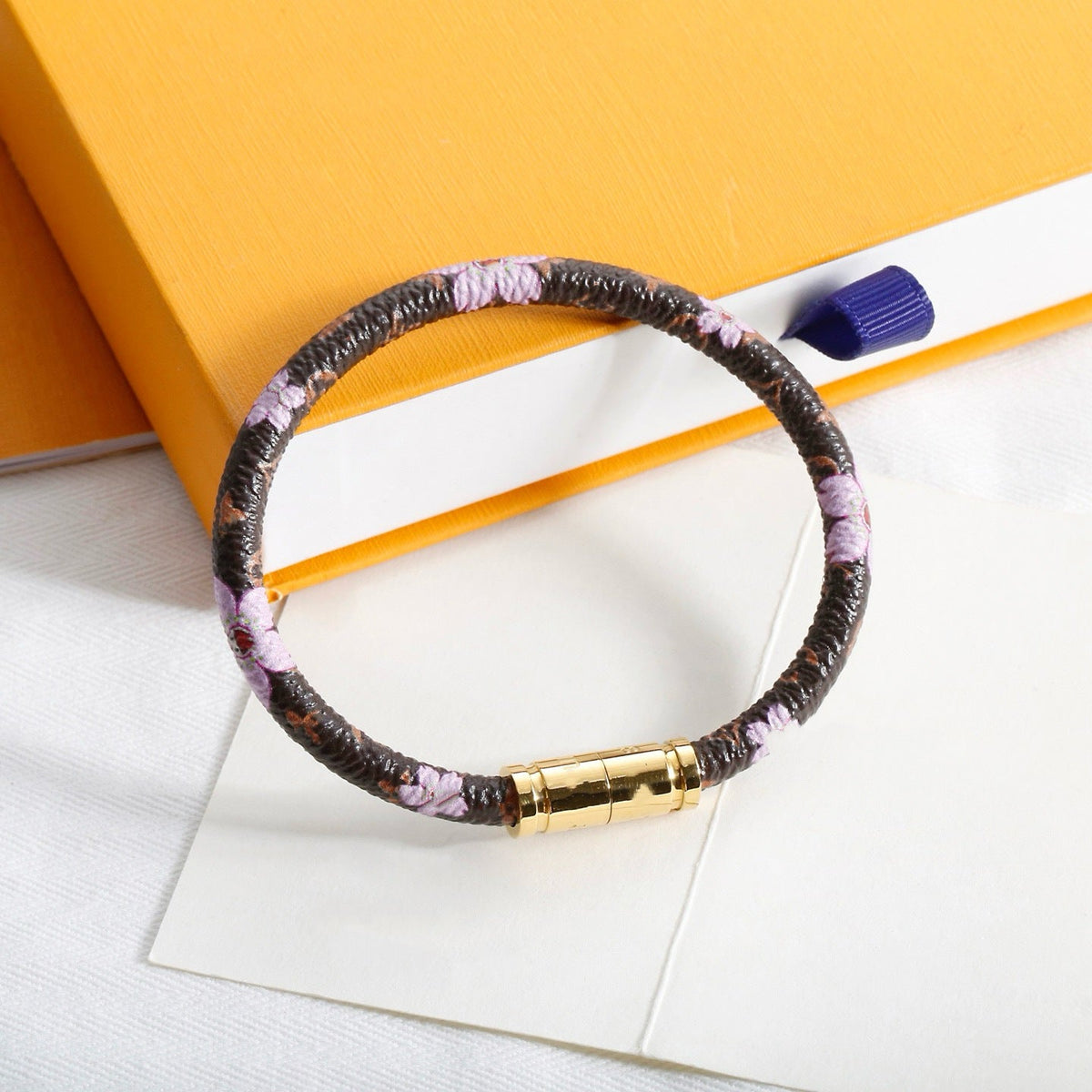 Women's & Men's Leather Wide V-shaped Buckle Affordable Luxury Fashion Couple Simple Bracelets - Style 2 MegaBDM