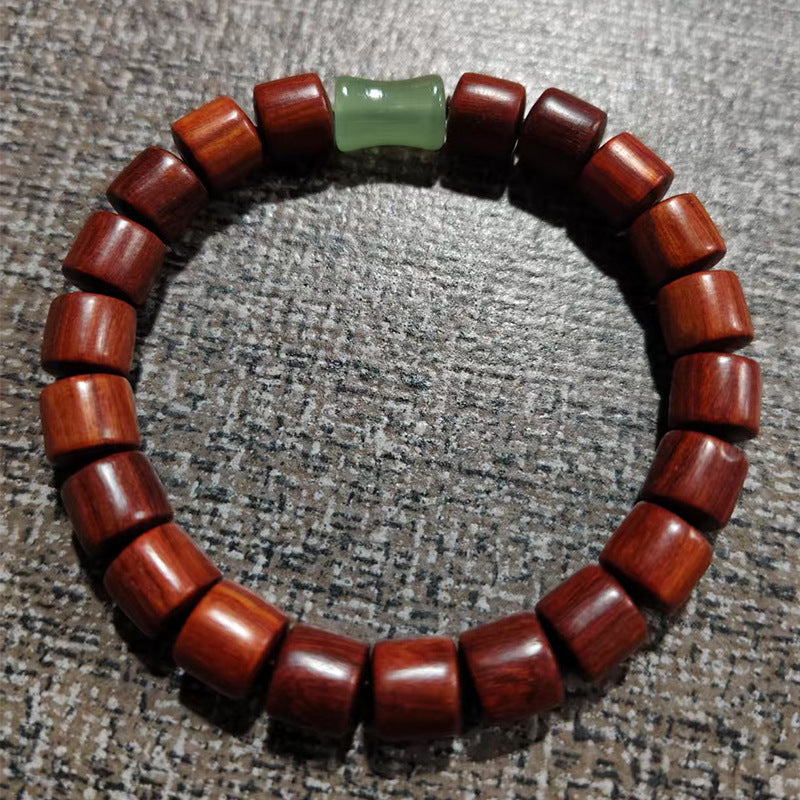 Women's & Men's Wooden Beaded Small Specifications Rosary Decorative Bracelet - Zambia Rosewood: Bamboo 8mm MegaBDM